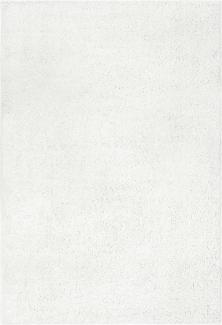 Hochflor Uni Teppich Amelie Weiß - 80x150x3cm