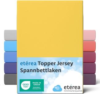 etérea Jersey Topper Spannbettlaken Spannbetttuch Gelb 140x200 - 160x200 cm