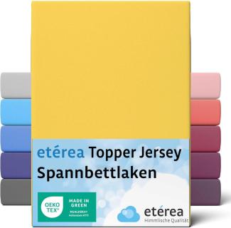 etérea Jersey Topper Spannbettlaken Spannbetttuch Gelb 140x200 - 160x200 cm