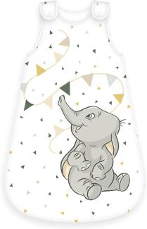 Herding Disney´s Dumbo Baby-Schlafsack, Größe: 90 x 45 cm, Mit leichtläufigem Rundumreißverschluss, Mit zwei Druckknöpfen, Obermaterial: 100% Baumwolle, Füllung: 100% Polyester