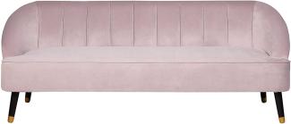 3-Sitzer Sofa Samtstoff rosa ALSVAG