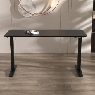Höhenverstellbarer Tisch Kento 140x60cm Schwarz [pro. tec]