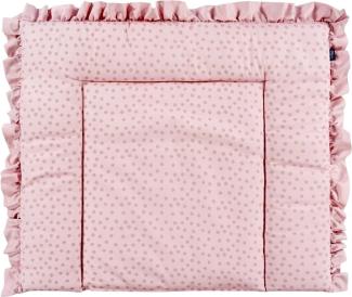 Alvi Wickelauflage wattiert Curly Volant Kreise rosa ca. 70x85 cm | 330230762