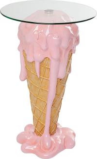 Kare Beistelltisch Icecream Beisteltisch, Kunststoff, Braun, Rosa, 72x48x48 cm