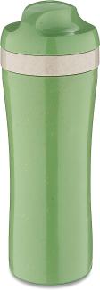 Koziol Trinkflasche Oase, Wasserflasche, Kunststoff-Holz-Mix, Nature Leaf Green, 425 ml, 7708703