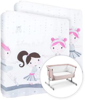 Baby Comfort Spannbetttuch für Kinderbett, 100 % Baumwolle, passend für 90 x 55 cm, Grau