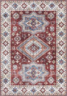 Vintage Teppich Gratia Rubinrot - 80x150x0,5cm