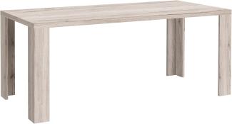 FORTE Calpe Esstisch, Holzwerkstoff, Beige/Braun, 180 x 76 x 90 cm