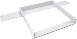 REGALIK Wickelaufsatz für Hemnes Kommode mit 8 Schubladen IKEA 78cm x 80cm - Abnehmbar Wickeltischaufsatz für Kommode in Weiß - Abgeschlossen mit ABS Material 1mm