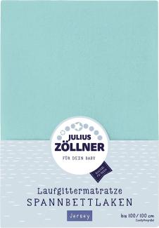 Julius Zöllner Jersey Spanntuch, passend für Laufgittermatratzen 68x90 bis 95x95 cm, mint