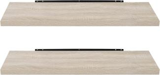 EUGAD Wandregal Wandboard 2er Set Hängeregal Holz Board Modern Sonoma Eiche 100x22,9x3,8cm 0041QJ-2