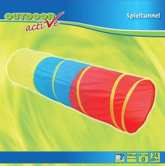 Outdoor active Spieltunnel in 3 Farben, Ø 47 x 180 cm