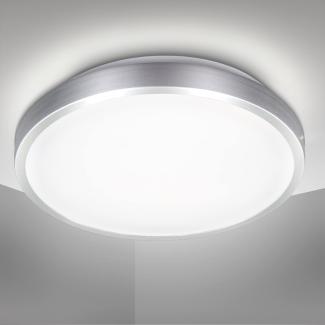 B. K. Licht - LED Deckenlampe mit neutralweißer Lichtfarbe, 15 Watt, 1500 Lumen, LED Deckenleuchte, LED Lampe, Wohnzimmerlampe, Schlafzimmerlampe, Küchenlampe, Deckenbeleuchtung, 29x6,7 cm, Weiß