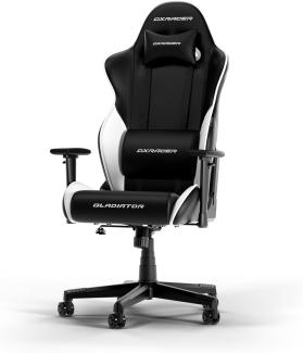 DXRacer GLADIATOR L Schwarz & Weiß PVC Leder das Orginal Gaming Stuhl