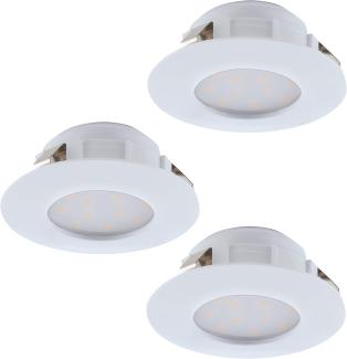 Eglo 95821 Hochvolt LED Einbauleuchte PINEDA Ø 7,8cm in weiß IP44 3000K