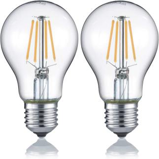 Trio LED-Leuchtmittel RL187, Filament Glühbirne Leuchte, E27 4W EEK E, warmweiß ~ 2er Set