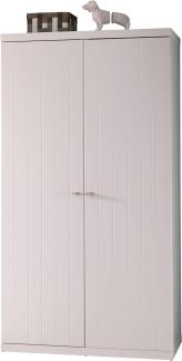 Kleiderschrank >ROBIN< in Weiß aus MDF - 110x204,5x57cm (BxHxT)