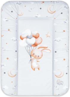 Wickelauflage Wickelkommode Auflage Baby 70 x 50 cm - Wickelmatte Wickeltischauflage Wasserfest Wickelunterlage Weich Kaninchen