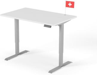 Schreibtisch DESK 140 x 80 cm - Gestell Grau, Platte Weiss