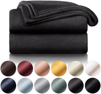 Blumtal Kuscheldecke aus Fleece - hochwertige Decke, Oeko-TEX® Zertifiziert in 270 x 230 cm, Kuscheldecke flauschig als Sofadecke, Tagesdecke oder Winterdecke, Anthrazit