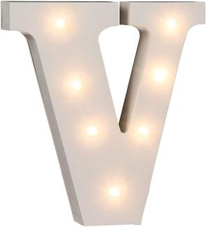 Beleuchteter Holz-Buchstabe V, mit 7 LED