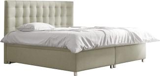 99rooms Riverside Boxspringbett Strukturstoff 120x200 cm Beige