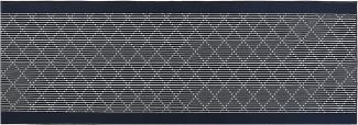 Teppich marineblau 70 x 200 cm geometrisches Muster Kurzflor CHARVAD
