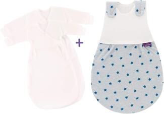 Träumeland Babyschlafsack LIEBMICH 3tlg. Set Größe 80/86 Sternentraum blau