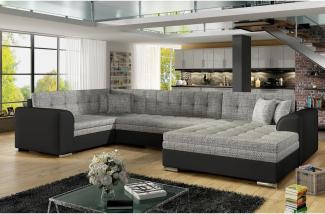 Ausziehbares Sofa DARINA, U-Form, 340x73x190, berlin 01/soft 11, recht