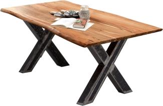 Tisch 180x100cm Akazie Metall Esstisch Speisetisch Küchentisch Esszimmer Küche