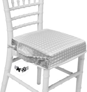 Sitzerhöhung Stuhl Cartoon Tragbares Boostersitze mit 2 Sicherheits Schnalle Waschbar Sitzerhöhung für Esstisch (Grau Stern)