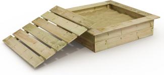 WICKEY Sandkasten Holz Sandkiste King Kong 120x120 cm mit Deckel