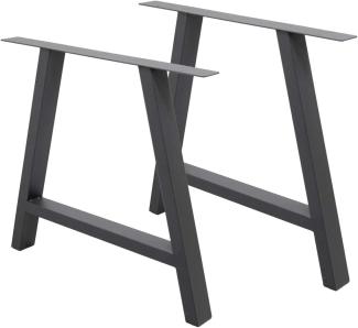 Tischbeine 2er Set A-Design 70x725 cm aus Stahl