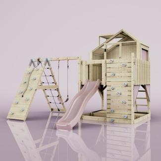 PolarPlay Spielturm Anika aus Holz in Rosa