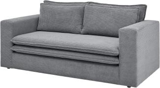 Sofa 2-Sitzer Pesaro in grau Cord 180 cm