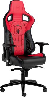 noblechairs Epic Spider-Man Gaming Stuhl, Bürostuhl Ergonomisch, Schreibtisch Stuhl, Kopf- und Lendenstütze, PU-Leder, Entwickelt für Nutzer bis 120 kg und 1,7 Meter Hoch