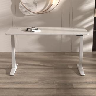 Höhenverstellbarer Tisch Kento 140x60cm Weiß [pro. tec]