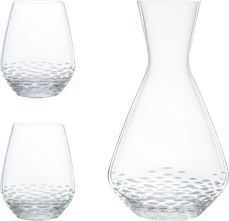 Nachtmann Mosaik Dekanter, 3-tlg, Karaffe, Dekantierkaraffe, mit Gläsern, Kristallglas, 1400 ml, 102437