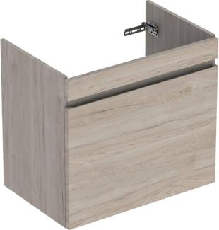 Geberit Renova Plan Unterschrank für Waschtisch, mit 1 Schublade, 68,2x60,6x44,6cm, 501908, Farbe: Nussbaum hickory hell / Folie strukturiert - 501.908.00.1