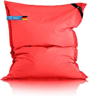 Original LAZY BAG Indoor & Outdoor Sitzsack XXL 400L Riesensitzsack Sitzkissen Sessel für Kinder & Erwachsene 180x140cm (Rot)