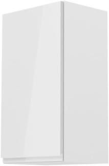 Schmaler Oberküchenschrank YARD G40, 40x72x32, weiß/grau Glanz, links