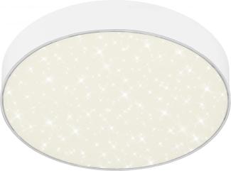Briloner LED Deckenleuchte Flame Star weiß Ø 21,2 cm mit Sternenhimmel