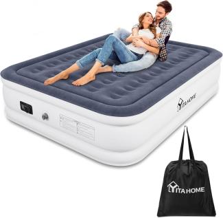 YITAHOME Luftmatratze Selbstaufblasend, Luftbett mit Integrierter Elektrischer Luftpumpe,Aufblasbare Matratze Bett mit Aufbewahrungstasche für Camping Gästebett