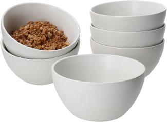 6er Set White Biata Bowls Müsli-Schalen 400ml Salat Dessert Schüssel Steingut