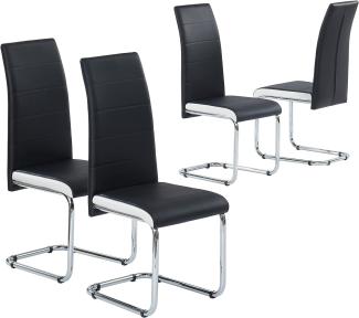 BAÏTA 4 MARA Stuhl, schwarz/weiß, L54cm
