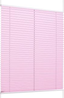 K-Home Klemmfix-Plissee Florida Rosa 90 x 210 cm (B x L) einzigartiges Design mit bezauberndem Lichteffekt