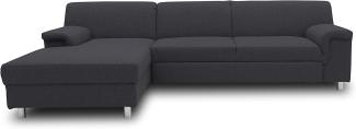 DOMO Collection Junin Ecksofa, Sofa in L-Form, Couch Polsterecke, Moderne Eckcouch, Schlamm, 150 x 251 cm