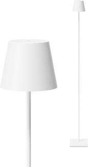 LED Stehleuchte, weiß, Touchdimmer, Akku, H 120 cm