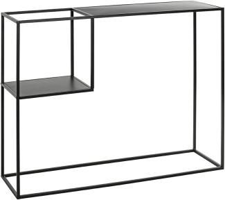HAKU Möbel Konsole, Metall, schwarz, B 100 x T 30 x H 80 cm