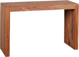 Wohnling Konsolentisch Massivholz Design Konsole Schreibtisch 115 x 40 cm sheesham